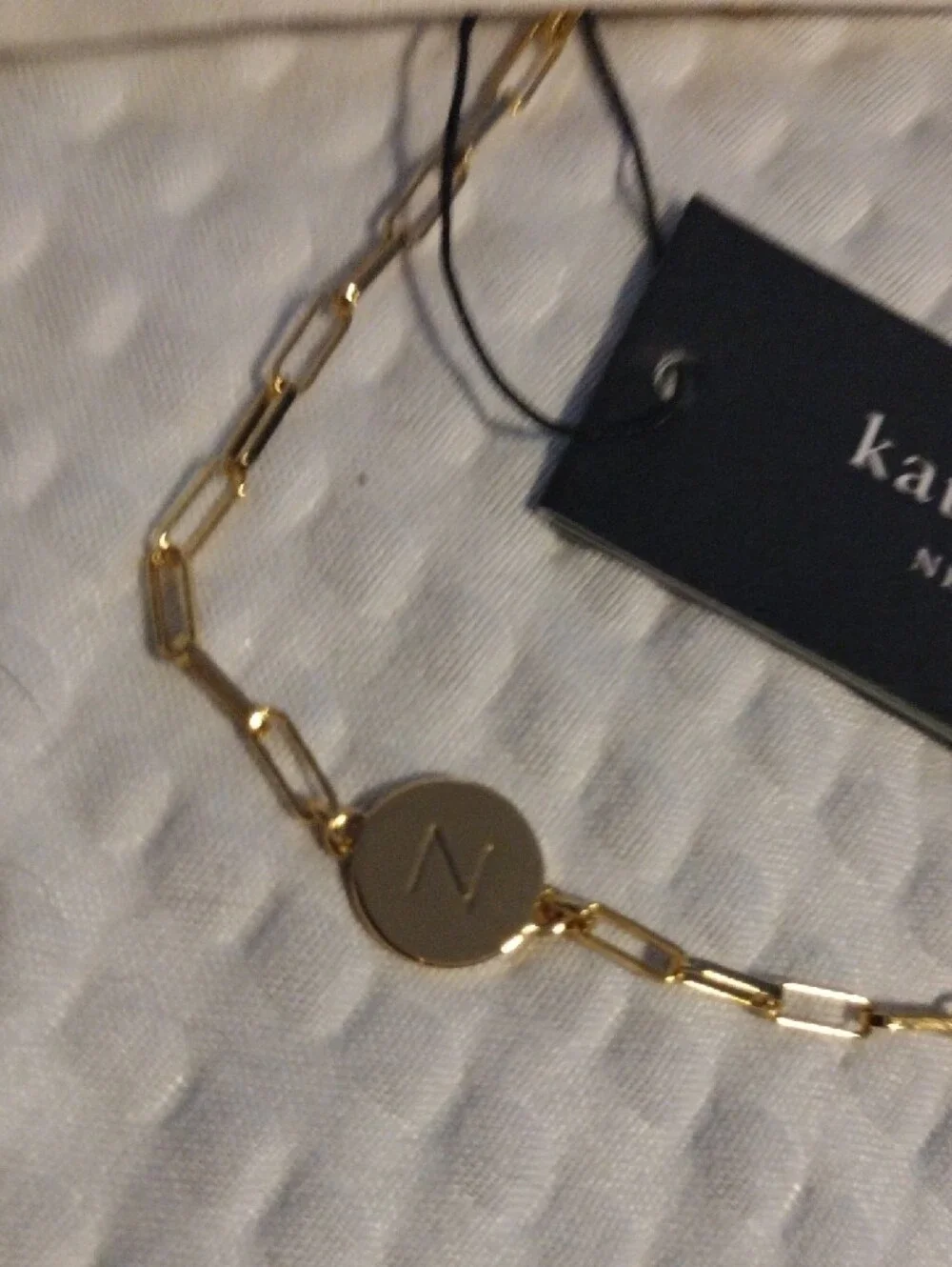 kate spade Gold Initial N Link Bracelet And Dustbag - Picture 5 of 6